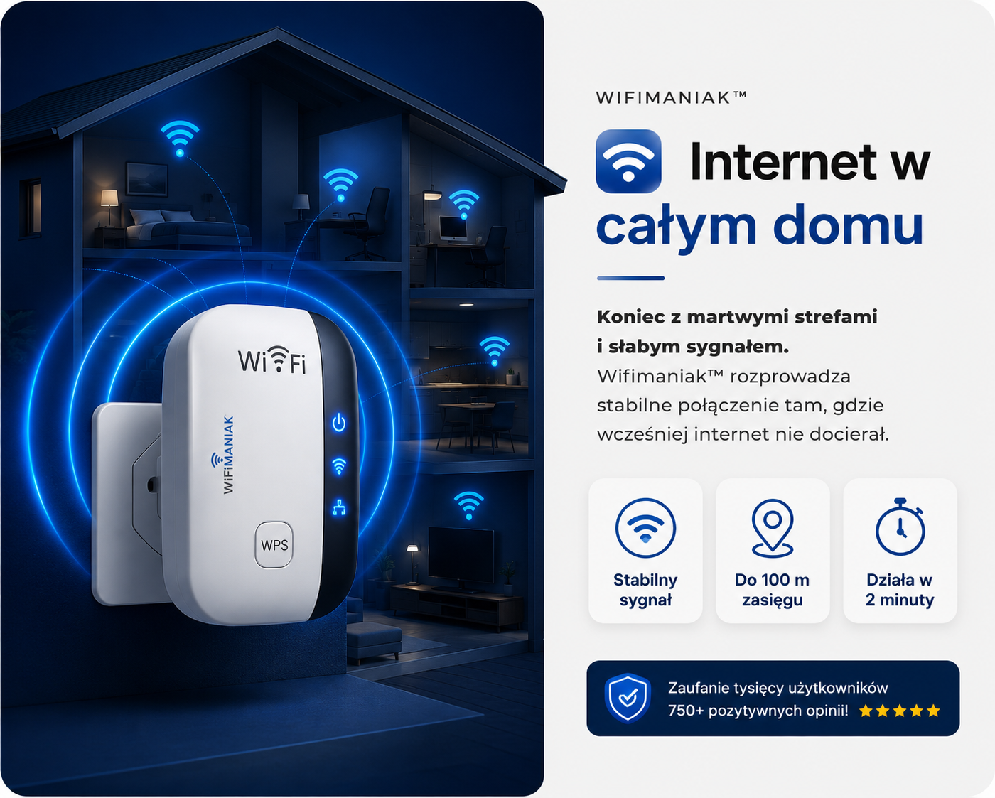 WifiManiak™ 3.1 PRO | Wzmocnij zasięg swojego WiFi!