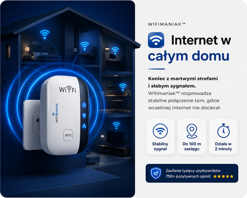 WifiManiak™ 3.1 PRO | Wzmocnij zasięg swojego WiFi!