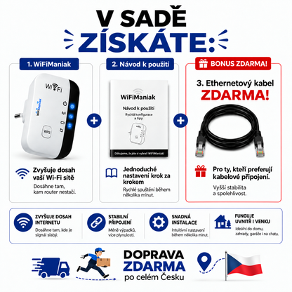 WifiManiak™ 3.1 PRO | Posilte signál své WiFi!
