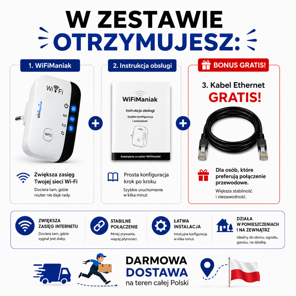 WifiManiak™ 3.1 PRO | Wzmocnij zasięg swojego WiFi!