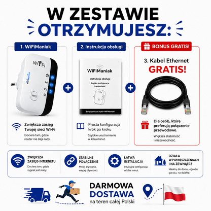 WifiManiak™ 3.1 PRO | Wzmocnij zasięg swojego WiFi!